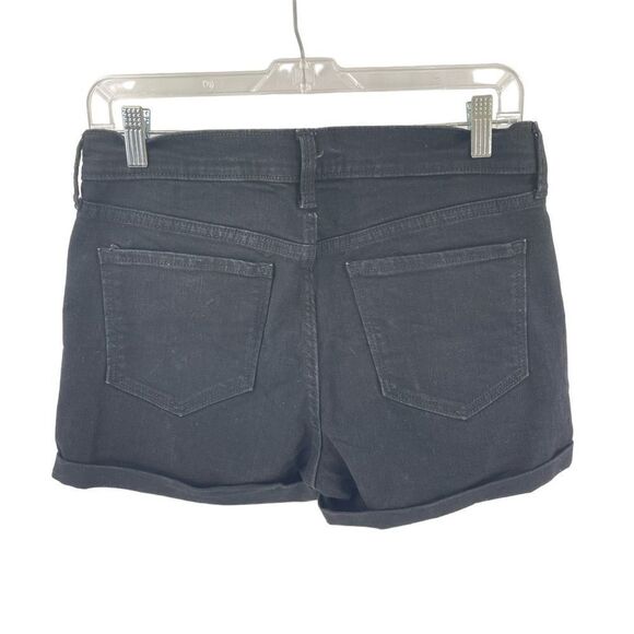 Old navy black denim rolled hem shorts jorts high rise 8 - Picture 7 of 9